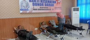 Sat Lantas Polres KSB Gelar Bakti Kesehatan Mantap