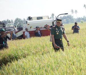 Danrem 162/WB, Dampingi Mentan RI Panen Raya Di Gerung NTB