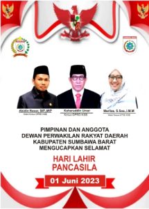 Pimpinan dan Anggota DPRD Sumbawa Barat Mengucapkan Selamat Hari Lahir Pancasila 1 Juni 2023