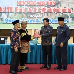 Berkunjung ke Padang, Menteri ATR/Kepala BPN Ingin Sumbar jadi Ikon Penyelesaian Permasalahan Tanah Ulayat