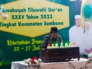 Dandim Apresiasi Anggota Kodim 1607/Sumbawa Serda Ashadu mengikuti lomba MTQ ke-XXXV Tahun 2023