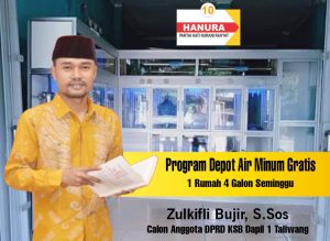 Caleg Zulkifli Bujir Gagas Program Depot Air Minum Gratis Bagi Warga Taliwang