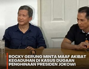 Rocky Gerung Minta Maaf Akibat Kegaduhan Dugaan Penghinaan Jokowi