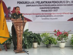 Pelantikan Pengurus Cabang, Kasdim 1607/Sumbawa Harap Hipakad Harus Bersinergi di Tengah Masyarakat