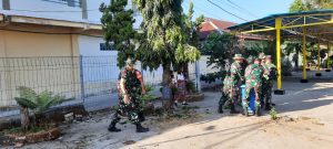 Jelang HUT Ke 78 TNI, Koramil Jajaran Kodim Sumbawa Laksanakan Karya Bhakti