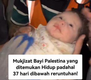 Satu Bulan Lebih Terkubur di Bawah Reruntuhan, Bayi Palestina ini Ditemukan Hidup