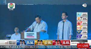 Pasca Menang Telak di Perhitungan Cepat, Prabowo Langsung Temui Tim dan Pendukungnya di Istora