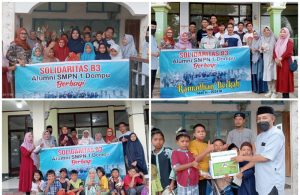 Alumni SMPN 1 Dompu Angkatan 83 Kembali Bagikan Takjil di Masjid Hingga Ke Pelosok
