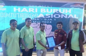 PT ANA Raih Penghargaan PMI Morut di Peringatan Hari Buruh Internasional