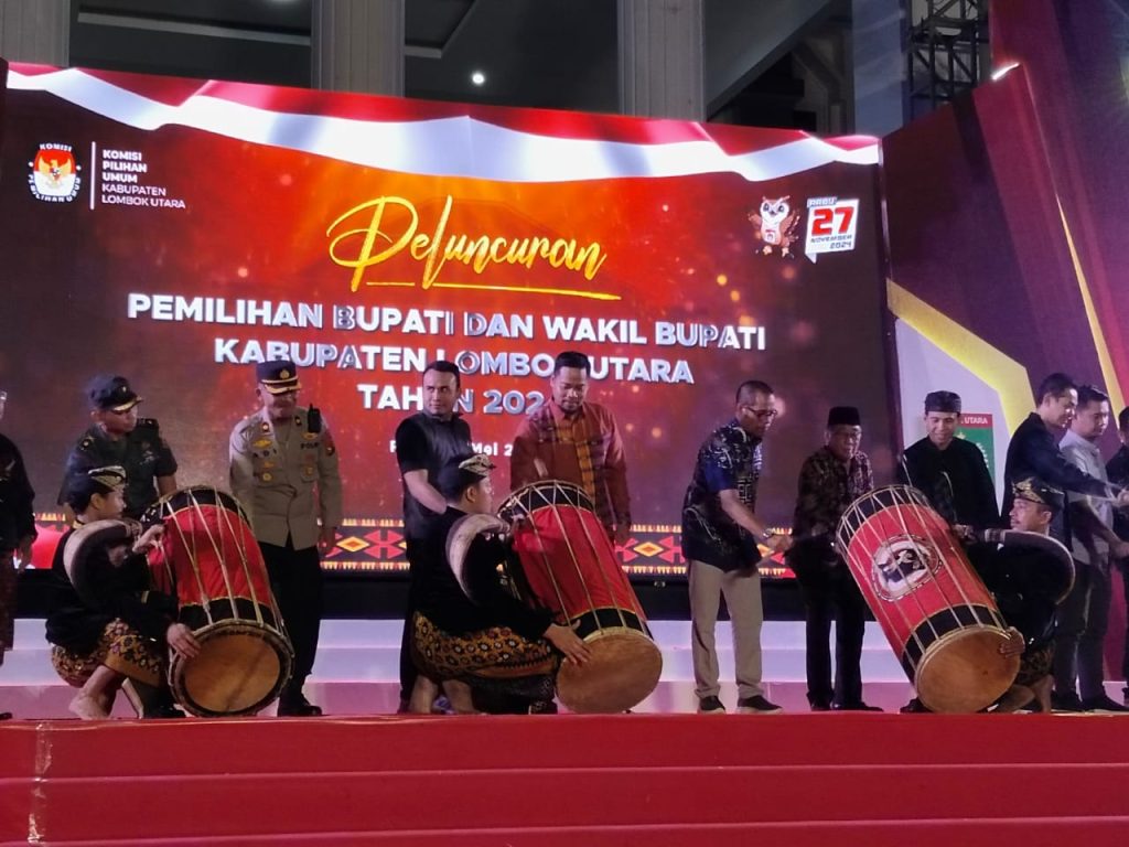 Usung Pilkada Damai Melbao, KPU Lombok Utara Gelar Launching Pemilihan Bupati dan Wakil Bupati Tahun 2024