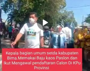 Kabag Umum Setda Bima, Ikut Kontingen Saat Pendaftaran Cakada NTB Iqbal-Dinda ke KPU