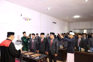 Pengucapan Sumpah Janji Pimpinan DPRD KLU Massa Jabatan 2024-2029, Komitmen Amanah Jalankan Tugas