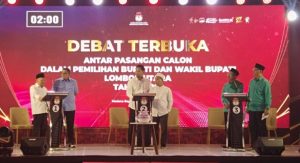 Debat Perdana Cakada KLU, Najmul-Kus Komitmen Bangun Kampus Negeri, Tambah Dana Desa dan Tingkatkan Status Puskesmas