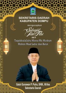 Sekda Kabupaten Dompu Mengucapkan Selamat Hari Raya Idulfitri 1446 Hijriah