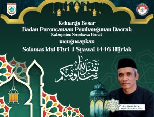 Keluarga Besar Bappeda Sumbawa Barat Mengucapkan Selamat Hari Raya Idulfitri 1446 Hijriah