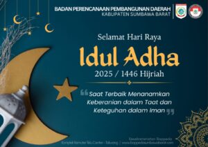 Bappeda Kabupaten Sumbawa Barat Mengucapkan Selamat Hari Raya Idul Adha 1446 Hijriah 