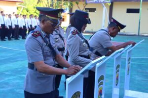 Rotasi Jabatan di Polres Lombok Utara, Kapolres Tekankan Etos Kerja dan Tanggung Jawab