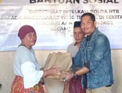 Polda NTB Salurkan Bansos Kepada Warga Yang Membutuhkan Dampak Penataan Pantai Aan