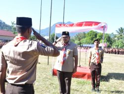Wabup Kus Jadi Irup HUT Pramuka ke-64 Tingkat KLU, Tekankan Tekad dan Komitmen Dalam Jati Diri Pramuka