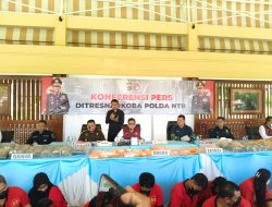 Polda NTB Ungkap 12 Kasus Besar Narkoba Juli–Agustus 2025, 23 Tersangka Ditangkap, Puluhan Kg Barang Bukti Disita
