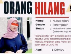 Heboh Kabar Mahasiswi Asal Dompu Hilang di Mataram, Alhamdulillah Sudah Ditemukan dalam Keadaan Sehat
