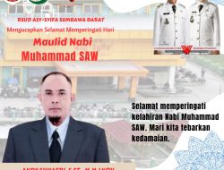 RSUD Asy-Syifa Sumbawa Barat Mengucapkan Selamat Memperingati Maulid Nabi Muhammad SAW