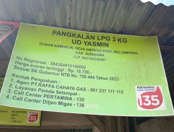 Ketahuan Jual LPG 3 Kg di Atas HET, Izin Pangkalan UD Yasmin di Sumbawa Dicabut