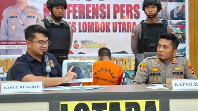 Polres Lombok Utara Tetapkan “RA” sebagai tersangka dalam Kasus Pembunuhan di Pantai Nipah
