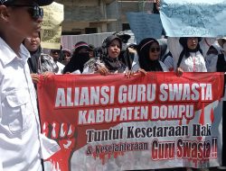 Guru Honorer Swasta di Dompu Demo, Tuntut Kesetaraan dengan Honorer Negeri untuk Diangkat Jadi P3K
