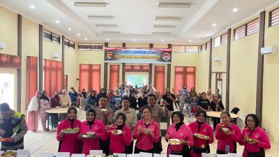 Cegah Stunting dari Dapur: Bhayangkari Lombok Utara Edukasi Ibu Rumah Tangga Lewat Lomba Masak Sehat