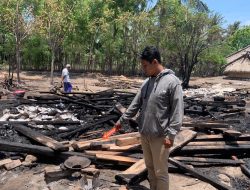 Rumah Warga di Bayan Hangus Terbakar, Polsek Lakukan Olah TKP dan Imbau Warga Waspada Api di Musim Kemarau