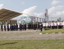 Satpol PP Lombok Tengah Gelar Gladi Upacara Serah Terima Petaka Lambang, Siapkan HUT Lombok Tengah ke-80