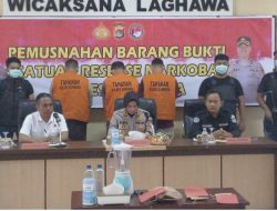Polres Sumbawa Musnahkan Ratusan Gram Sabu: Kapolres Tegaskan Perang Total Lawan Narkoba
