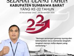 Direktur RS H. L. Manambai Sumbawa Mengucapkan Selamat HUT ke-22 Sumbawa Barat