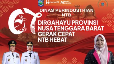 Kepala Dinas Perindustrian Mengucapkan Selamat HUT Ke-67 Provinsi NTB