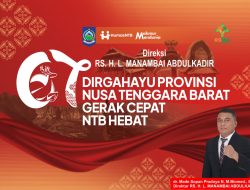 Direktur RS H. L Manambai Sumbawa Mengucapkan Selamat HUT ke-67 Provinsi NTB