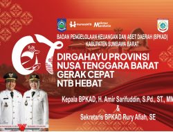 BPKAD Sumbawa Barat Mengucapkan Selamat HUT ke-67 Provinsi NTB