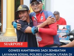 Gowes Kamtibmas Jadi Jembatan Layanan Sosial Polres Lombok Utara di Desa Segara Katon