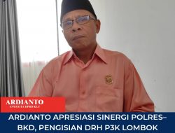 Ardianto Apresiasi Sinergi Polres–BKD, Pengisian DRH P3K Lombok Utara Dikebut