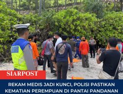 Rekam Medis Jadi Kunci, Polisi Pastikan Kematian Perempuan di Pantai Pandanan Tanpa Unsur Pidana