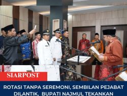 Rotasi Tanpa Seremoni, Sembilan Pejabat Lombok Utara Dilantik