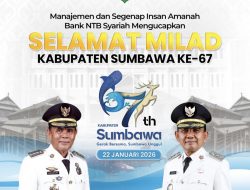 Bank NTB Syariah Mengucapkan Selamat HUT ke-67 Kabupaten Sumbawa