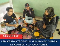 LSM KASTA NTB Jenguk Muhammad Gibran di ICU RSUD KLU, Ajak Publik Ulurkan Kepedulian