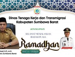 Dinas Nakertrans Sumbawa Barat Mengucapkan Selamat Menunaikan Ibadah Puasa Ramadhan 1447 H/2026 M