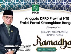 Anggota DPRD NTB Akhdiansyah SHi Mengucapkan Selamat Menunaikan Ibadah Puasa Ramadhan 1447 H/2026 M