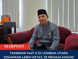 Takbiran 1447 H di Lombok Utara Disiapkan Lebih Ketat, 35 Remaja Masjid Siap Ramaikan Rute Alun-alun
