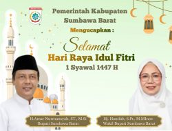 Pemerintah Kabupaten Sumbawa Barat Mengucapkan Selamat Hari Raya Idulfitri 1447 Hijriah