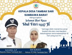 Kades Tambak Sari Sumbawa Barat Mengucapkan Selamat Hari Raya Idulfitri 1447 Hijriah