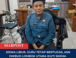 Siswa Libur, Guru Tetap Bertugas — ASN Dikbud Lombok Utara Ikuti Skema WFA Edaran Bupati