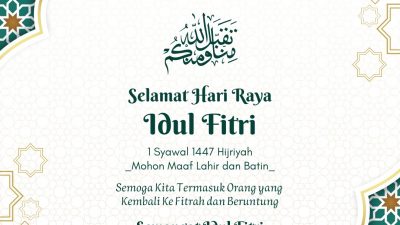 Bappeda Kabupaten Sumbawa Barat Mengucapkan Selamat Hari Raya Idulfitri 1447 Hijriah